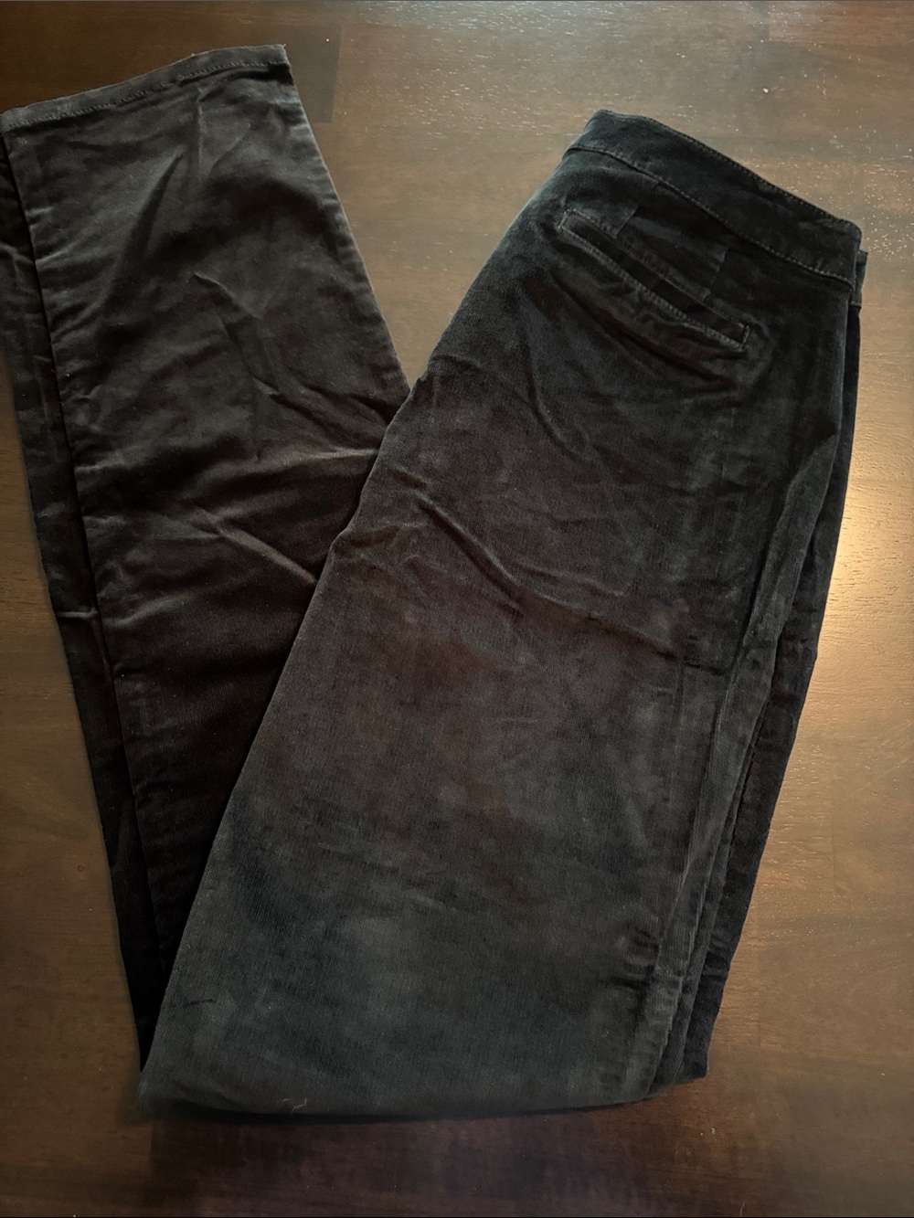 J Jill Black Cotton Velveteen Pants - Classic Slim  Fit